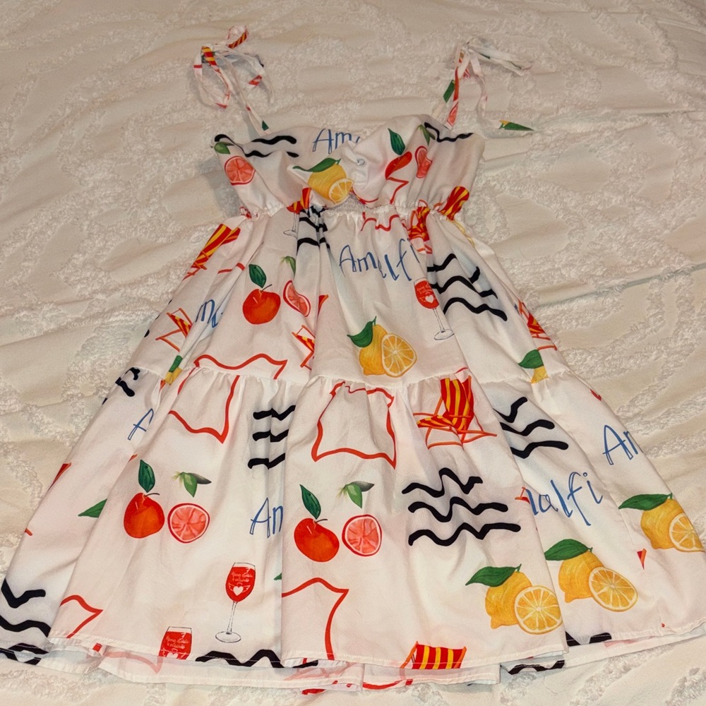Colorful Fruit Print Dress
